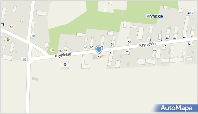 Krynickie, Krynickie, 53, mapa Krynickie