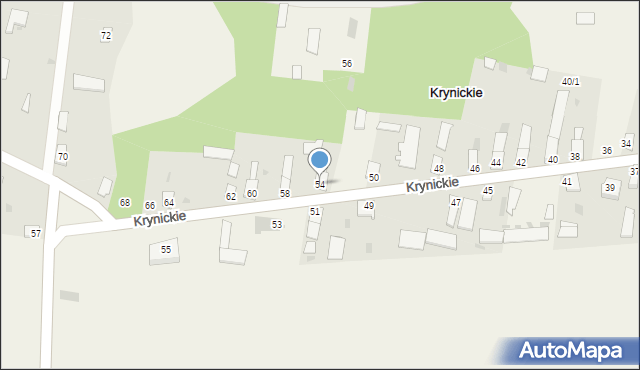 Krynickie, Krynickie, 54, mapa Krynickie