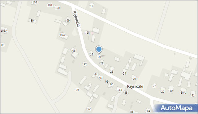 Kryniczki, Kryniczki, 20, mapa Kryniczki