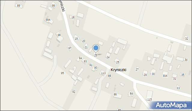 Kryniczki, Kryniczki, 23, mapa Kryniczki