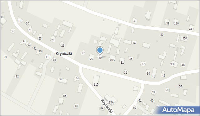 Kryniczki, Kryniczki, 30, mapa Kryniczki