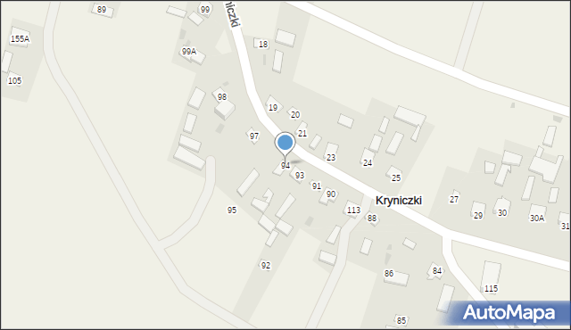 Kryniczki, Kryniczki, 94, mapa Kryniczki