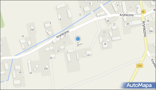 Kryniczno, Kryniczno, 23, mapa Kryniczno