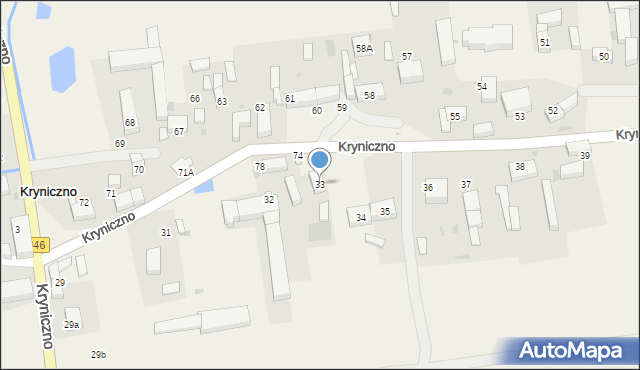 Kryniczno, Kryniczno, 33, mapa Kryniczno