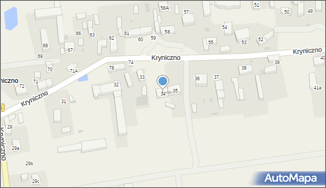 Kryniczno, Kryniczno, 34, mapa Kryniczno