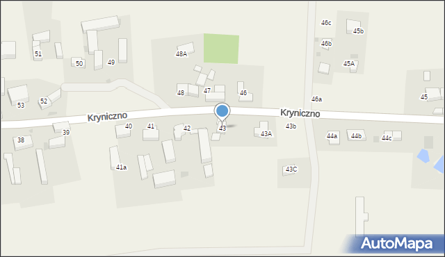 Kryniczno, Kryniczno, 43, mapa Kryniczno