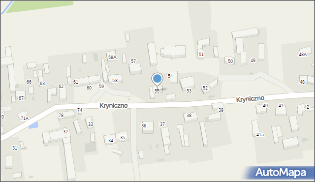 Kryniczno, Kryniczno, 55, mapa Kryniczno