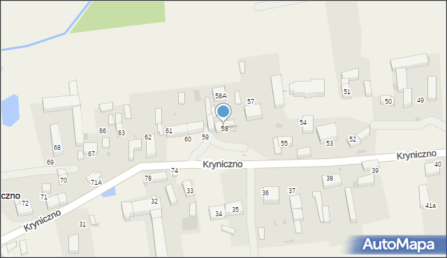 Kryniczno, Kryniczno, 58, mapa Kryniczno