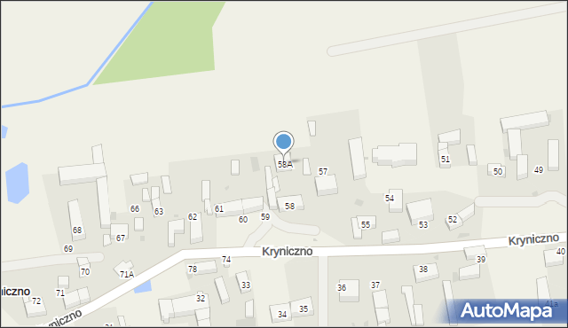 Kryniczno, Kryniczno, 58A, mapa Kryniczno