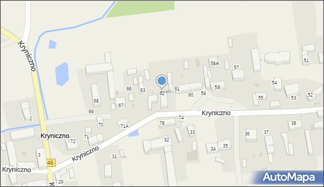 Kryniczno, Kryniczno, 62, mapa Kryniczno