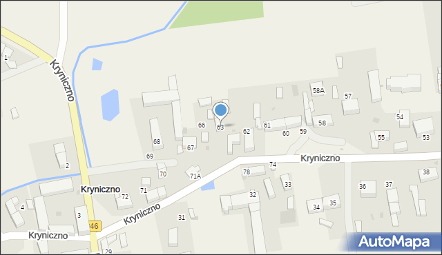 Kryniczno, Kryniczno, 63, mapa Kryniczno