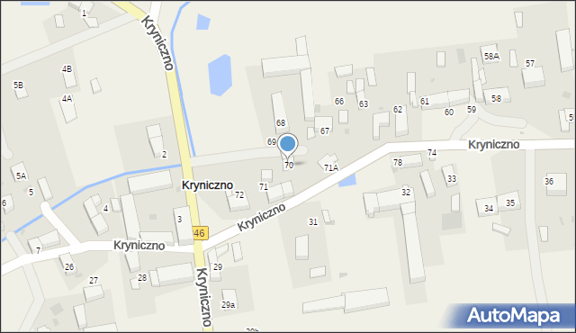 Kryniczno, Kryniczno, 70, mapa Kryniczno