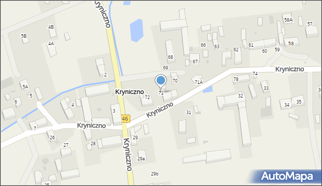 Kryniczno, Kryniczno, 71, mapa Kryniczno