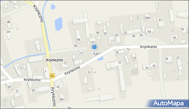 Kryniczno, Kryniczno, 71A, mapa Kryniczno