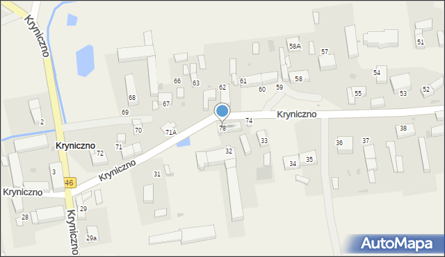 Kryniczno, Kryniczno, 78, mapa Kryniczno