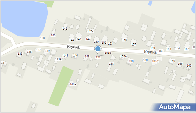 Krynka, Krynka, 151A, mapa Krynka