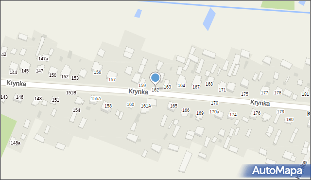 Krynka, Krynka, 162, mapa Krynka