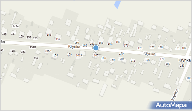Krynka, Krynka, 165, mapa Krynka