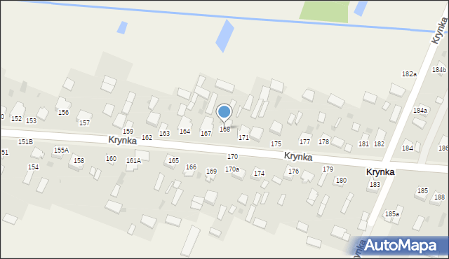 Krynka, Krynka, 168, mapa Krynka