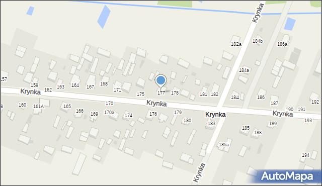 Krynka, Krynka, 177, mapa Krynka