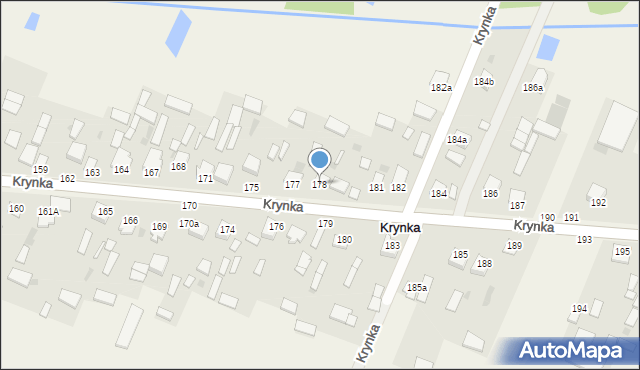 Krynka, Krynka, 178, mapa Krynka