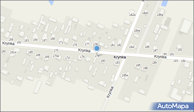 Krynka, Krynka, 179, mapa Krynka