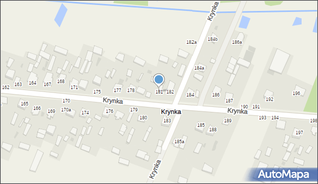 Krynka, Krynka, 181, mapa Krynka