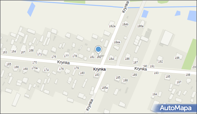 Krynka, Krynka, 182, mapa Krynka