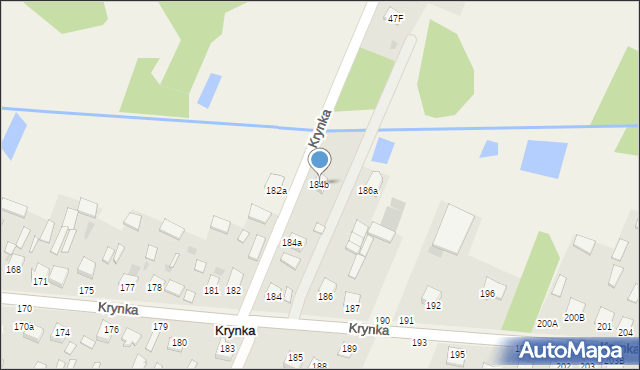 Krynka, Krynka, 184b, mapa Krynka