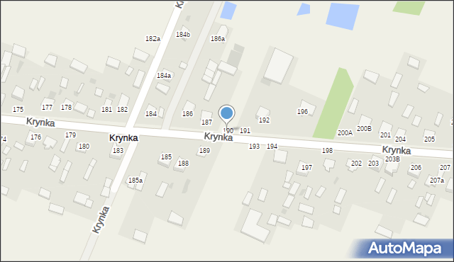 Krynka, Krynka, 190, mapa Krynka