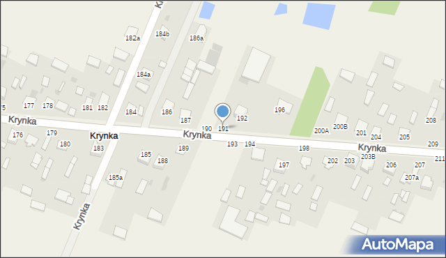 Krynka, Krynka, 191, mapa Krynka