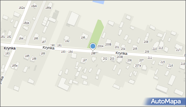 Krynka, Krynka, 198, mapa Krynka