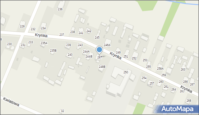 Krynka, Krynka, 247, mapa Krynka