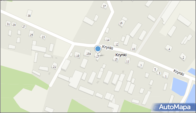 Krynki, Krynki, 17, mapa Krynki