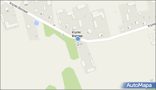 Krynki Borowe, Krynki Borowe, 10, mapa Krynki Borowe