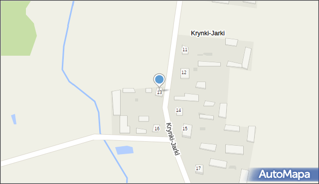 Krynki-Jarki, Krynki-Jarki, 13, mapa Krynki-Jarki