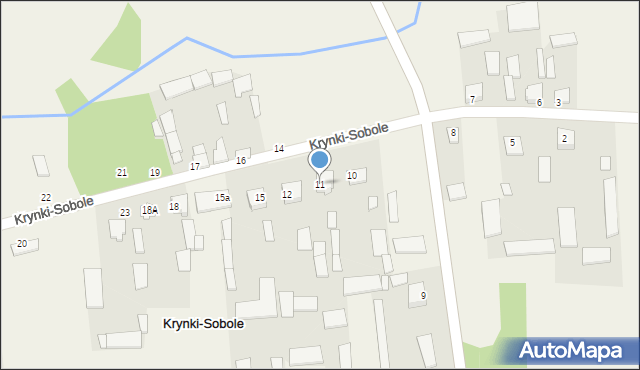 Krynki-Sobole, Krynki-Sobole, 11, mapa Krynki-Sobole