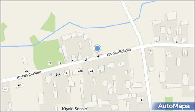 Krynki-Sobole, Krynki-Sobole, 14, mapa Krynki-Sobole