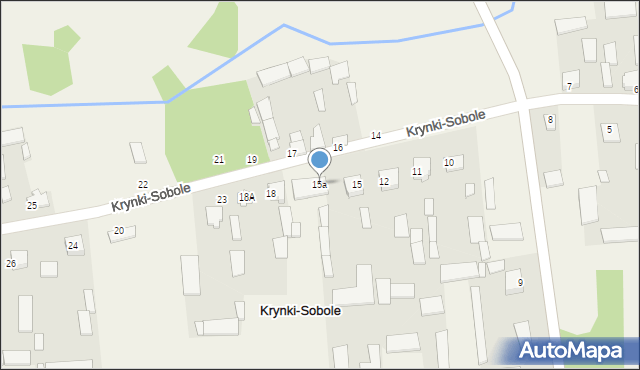 Krynki-Sobole, Krynki-Sobole, 15a, mapa Krynki-Sobole