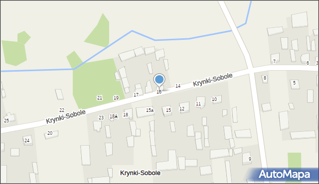 Krynki-Sobole, Krynki-Sobole, 16, mapa Krynki-Sobole