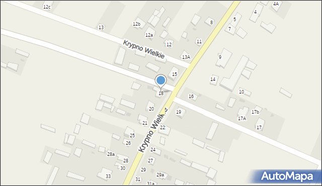 Krypno Wielkie, Krypno Wielkie, 18, mapa Krypno Wielkie