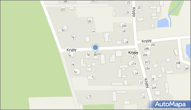 Krypy, Krypy, 80, mapa Krypy