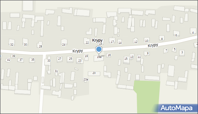 Krypy, Krypy, 19a, mapa Krypy