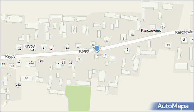 Krypy, Krypy, 7, mapa Krypy