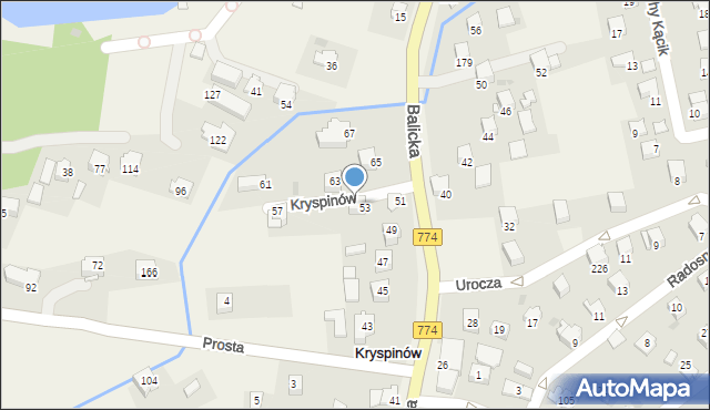 Kryspinów, Kryspinów, 123, mapa Kryspinów