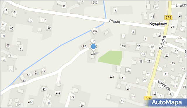 Kryspinów, Kryspinów, 408, mapa Kryspinów