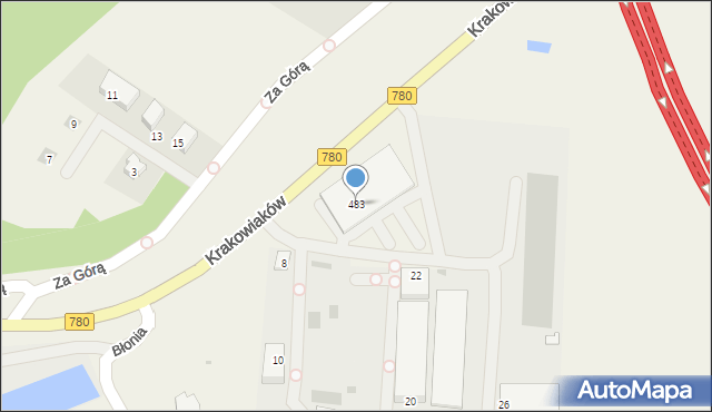 Kryspinów, Kryspinów, 483, mapa Kryspinów