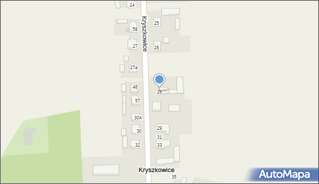 Kryszkowice, Kryszkowice, 28, mapa Kryszkowice