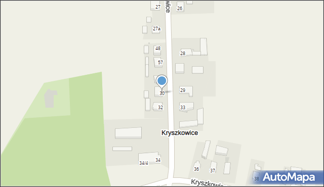 Kryszkowice, Kryszkowice, 30, mapa Kryszkowice