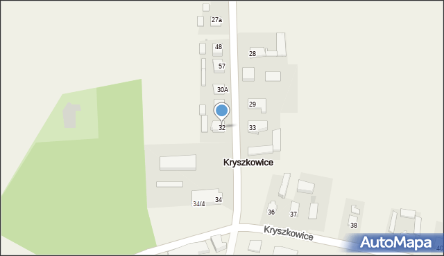 Kryszkowice, Kryszkowice, 32, mapa Kryszkowice
